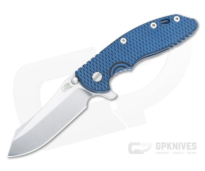 Hinderer XM-18 3.5 Skinner Blue/Black G10 Stonewash Blue Titanium - HK-1554