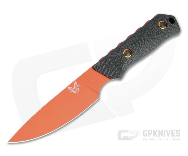 Benchmade Raghorn Orange Cru-Wear Fixed Knife Carbon Fiber 15600OR - BM-15600OR