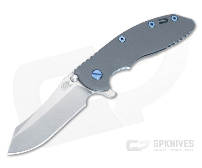 Hinderer XM-18 3.5 Skinner Grey G10 Stonewash Light Blue - HK-1564