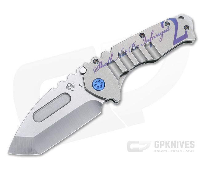 Medford Praetorian T Tanto Tumbled S35VN 2nd Amendment Graphic Titanium Folder - MKT-MKT156