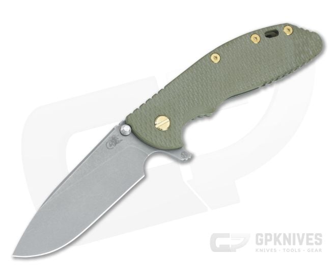 Hinderer XM-24 Hollow Ground Slicer OD Green G10 - HK-1584