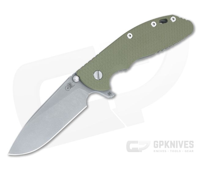 Hinderer XM-24 Hollow Ground Slicer OD Green G10 - HK-1593
