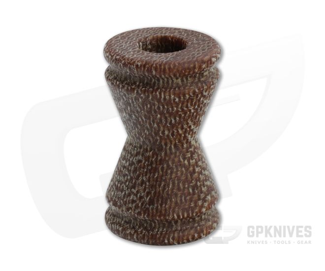 Dawson Machine Craft Brown Canvas Micarta Hourglass Lanyard Bead - DMC-15