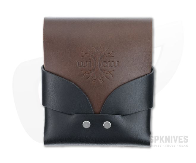 Willow Craft Goods Wide Swaddle Leather Wallet Black And Dark Mahogany Colorway WCG-015 - WCG-015