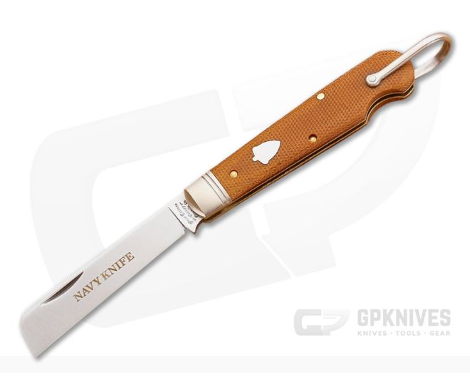 Great Eastern Cutlery #15 Navy Knife Natural Canvas Micarta - GEC-15S116-NCM