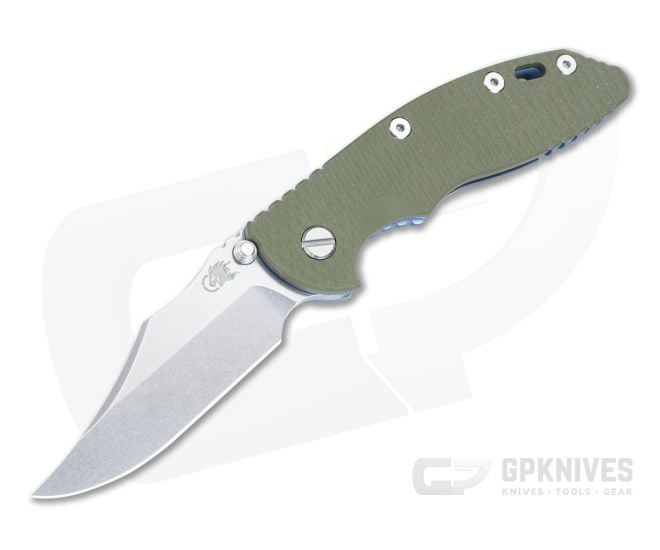 Hinderer XM-18 3.5 Bowie Non Flipper OD Green G10 SW Blue - HK-1601