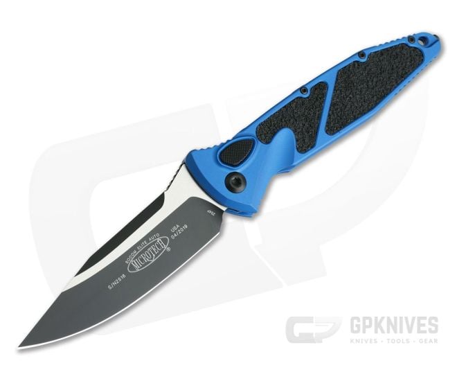 Microtech Socom Elite Blue Automatic Black CTS-204P 160A-1BL - MT-160A-1BL-204P