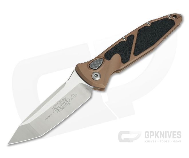 Microtech Socom Elite Automatic Satin CTS-204P Tan Aluminum 160A-4TA - MT-160A-4TA-204P