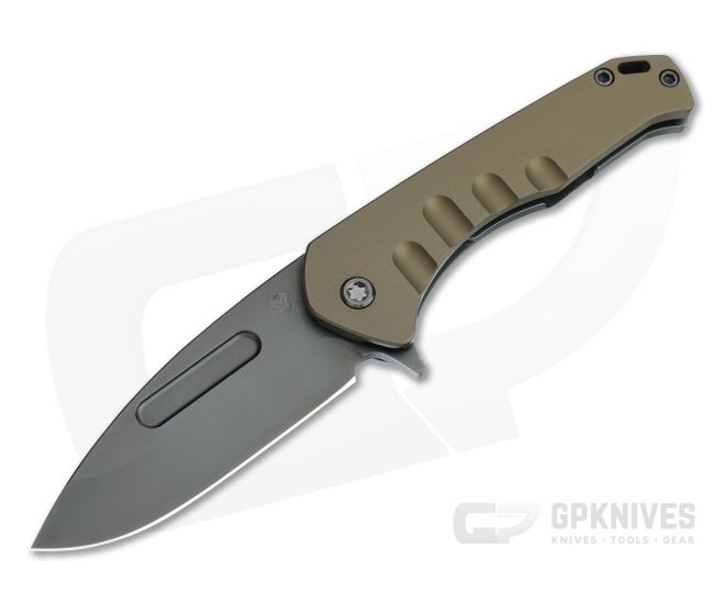 Medford Knives Praetorian Swift FL Drop Point PVD S35VN Yellow Aluminum Flipper - MKT-MKT161