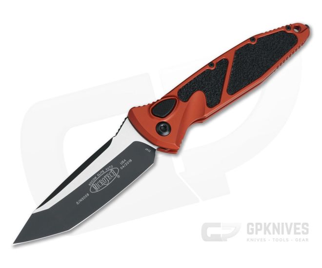 Microtech Socom Elite Automatic Tanto Orange Black Plain Edge 204P 161A-1OR - MT-161A-1OR-204P