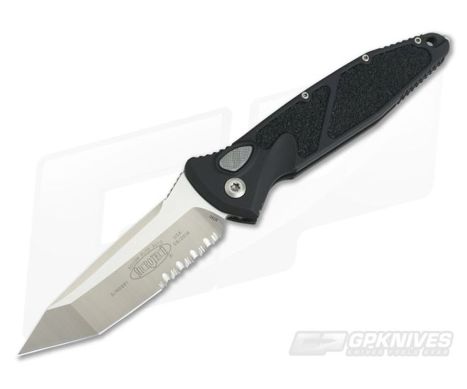 Microtech Socom Elite Automatic Tanto Satin M390 Partially Serrated 161A-5 - MT-161A-5-M390