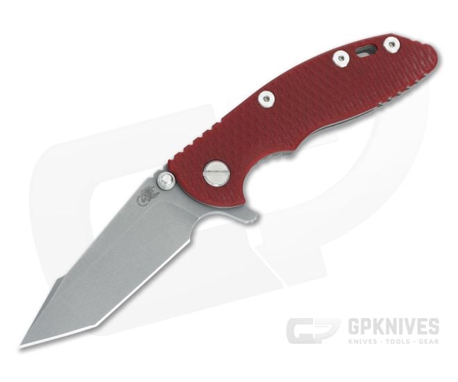 Hinderer XM-18 3.0 Harpoon Tanto Working Finish Red G10 - HK-1625