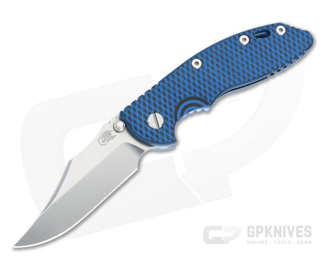 Hinderer XM-18 3.5 Bowie Non Flipper Blue/Black G10 SW Blue - HK-1632
