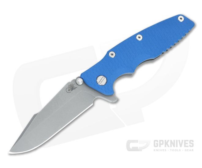 Hinderer Eklipse 3.5 Harpoon Spanto Working Finish Blue G10 - HK-1636