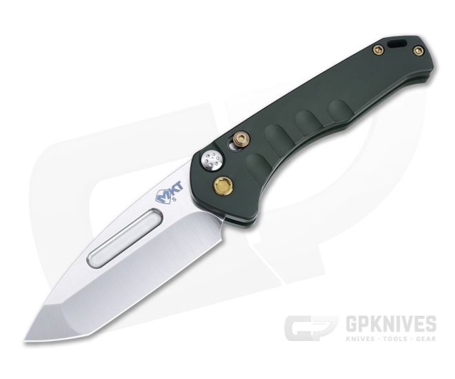 Medford Knives Praetorian Swift Automatic Tanto Tumbled S35VN Green Aluminum Folder - MKT-MKT163