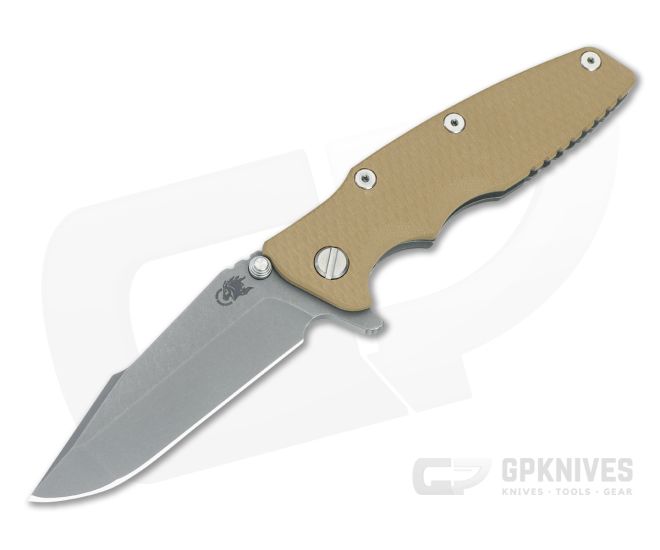 Hinderer Eklipse 3.5 Harpoon Spanto Working Finish Coyote G10 - HK-1640