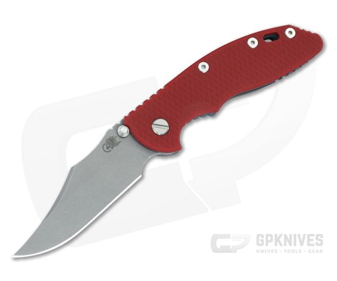 Hinderer XM-18 3.5 Bowie Non Flipper Red G10 Battle Blue - HK-1643