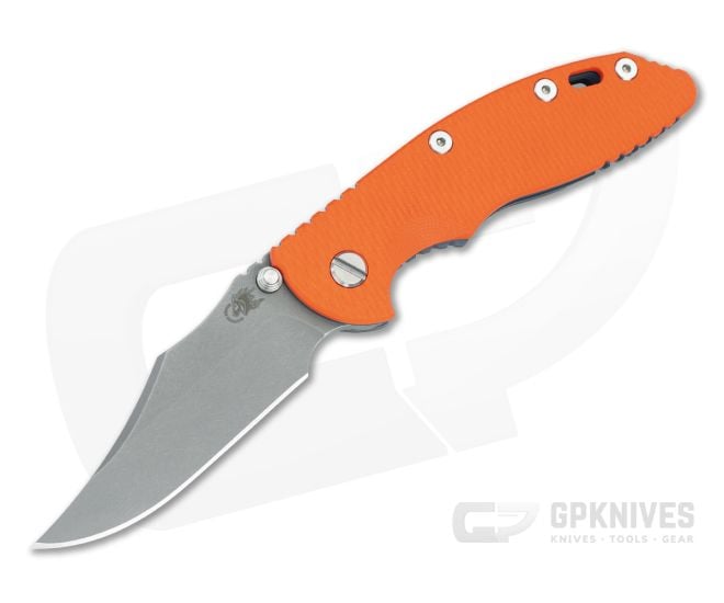 Hinderer XM-18 3.5 Bowie Non Flipper Orange G10 Battle Blue - HK-1649