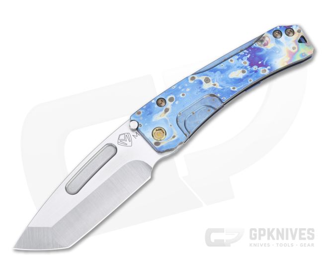 Medford Knives Slim Midi Tanto Tumbled MagnaCut Solar Flare Flamed Titanium Folder - MKT-MKT165