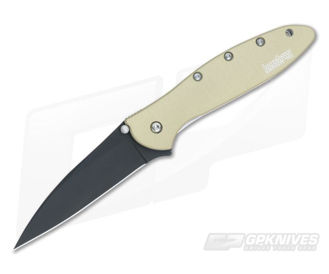 Kershaw Leek Desert Tan Black DLC Blade 1660DSBLK - KS-1660DSBLK