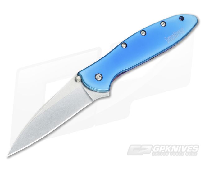 Kershaw Leek Assisted Flipper Blue Handle 1660SWBLUE - KS-1660SWBLUE