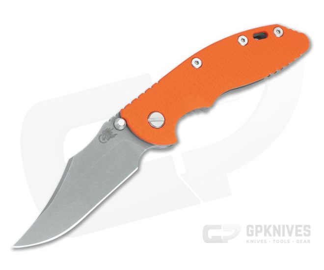 Hinderer XM-18 3.5 Bowie Non Flipper Orange G10 Working Finish - HK-1669
