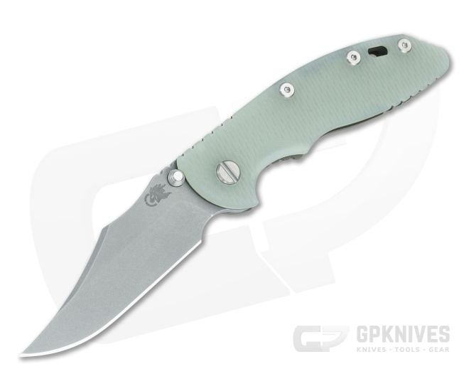 Hinderer XM-18 3.5 Bowie Non Flipper Translucent G10 Battle Bronze - HK-1670