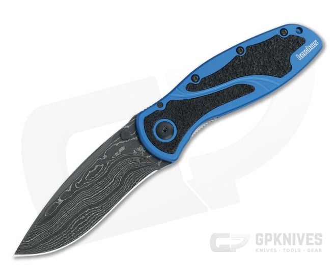 Kershaw Blur Damascus Navy Blue - KS-1670NBDAM