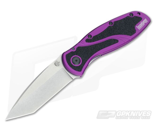 Kershaw Blur Purple BDZ1 Stonewashed Tanto 1670PURBDZ - KS-1670PURBDZ