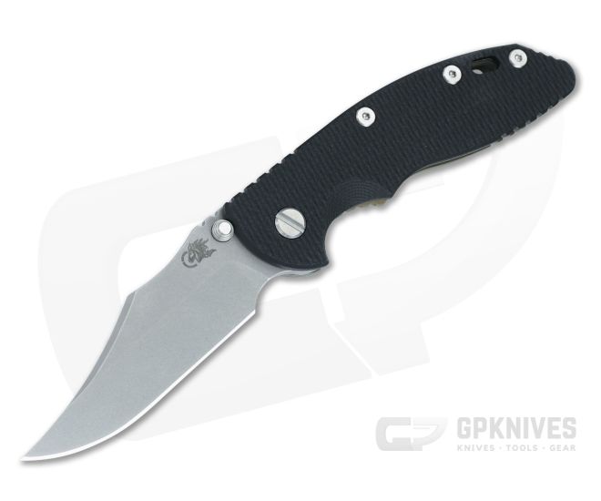 Hinderer XM-18 3.5 Bowie Non Flipper Black G10 Battle Bronze - HK-1672