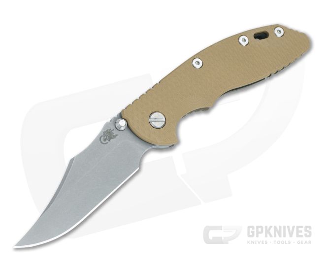 Hinderer XM-18 3.5 Bowie Non Flipper Coyote G10 Battle Bronze - HK-1673