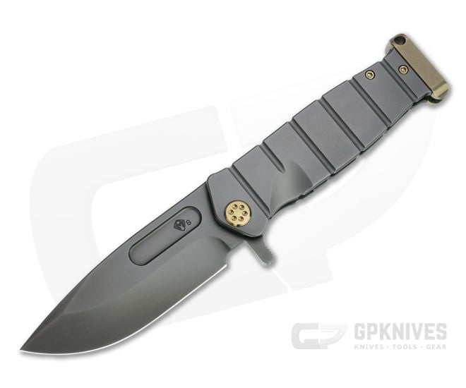 Medford USMC Fighter Flipper PVD S35VN Black PVD and Bronze Titanium Folder - MKT-MKT167