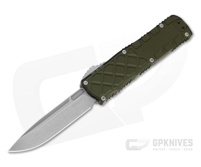 Guardian Tactical Apex EDC OD Green Frag Aluminum MagnaCut Stonewash OTF Automatic Knife (3.44" Blade) 16-8511 - GT-168511
