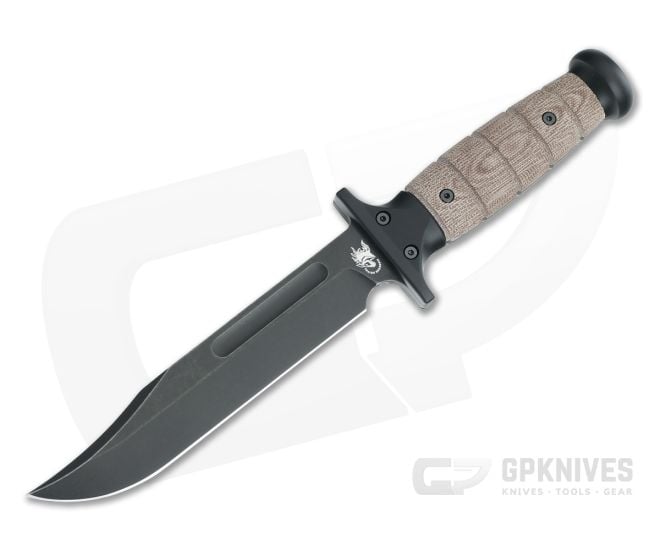 Hinderer Kabar Battle Black 3V Brown Micarta - HK-1685