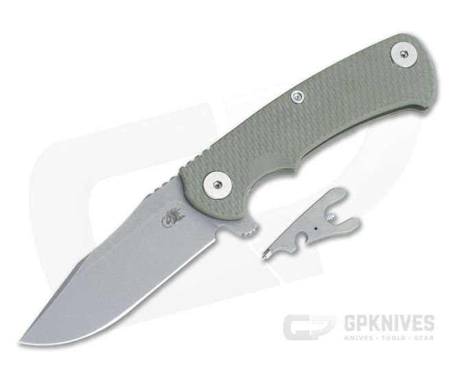 Hinderer Project X Clip Point OD Green G10 Battle Bronze - HK-1687