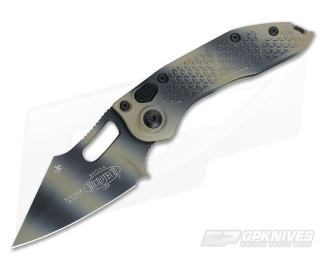 Microtech Stitch Tan Camo M390 Automatic Knife 169-1TC - MT-169-1TC