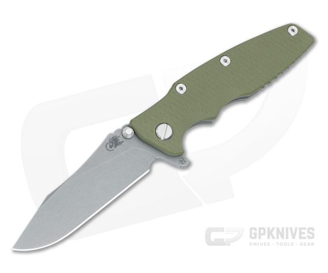 Hinderer Eklipse 3.5 Hollow Ground Slicer Green G10 Working Finish - HK-1695
