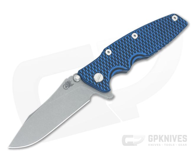 Hinderer Eklipse 3.5 Hollow Ground Slicer Blue/Black G10 Battle Blue - HK-1698