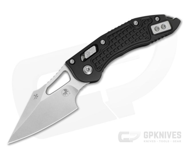 Microtech M-Stitch RAM-LOK Black Frag Aluminum M390MK Stonewash Folding Knife (3.05" Blade) 169MRL-10FR - MT-169MRL-10FR