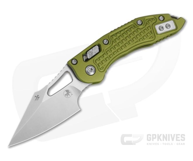 Microtech M-Stitch RAM-LOK OD Green Frag Aluminum M390MK Stonewash Folding Knife (3.05" Blade) 169MRL-10FROD - MT-169MRL-10FROD