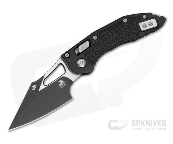 Microtech M-Stitch RAM-LOK Black Frag Aluminum M390MK Black Tactical Folding Knife (3.05" Blade) 169MRL-1FR - MT-169MRL-1FR