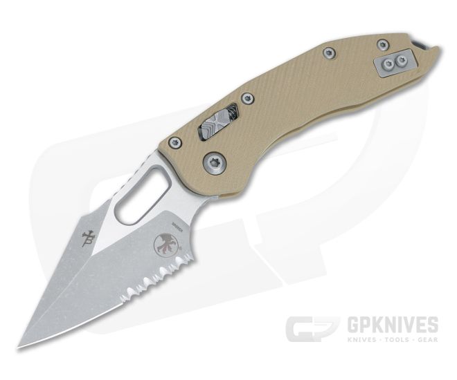 Microtech Stitch RAM-LOK Tan G10 Part Serrated Apocalyptic 169RL