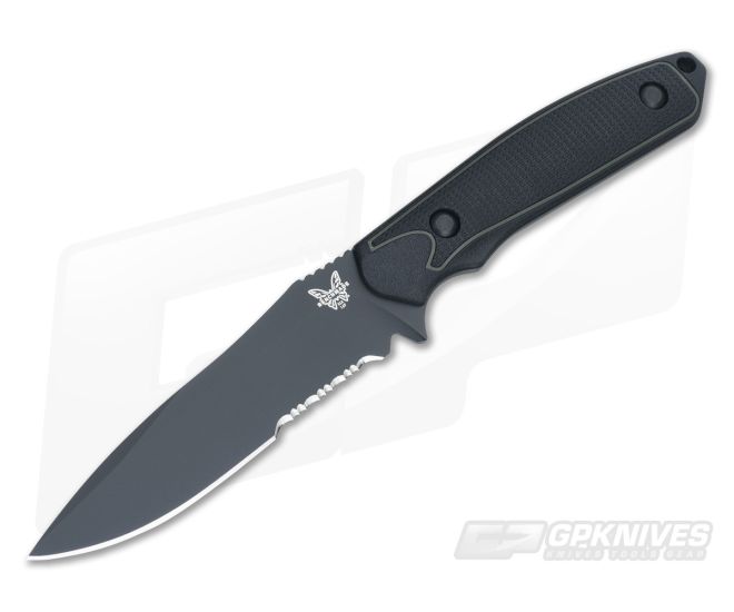 Benchmade 169SBK Protagonist Drop Point Serrated Fixed Knife - BM-169SBK