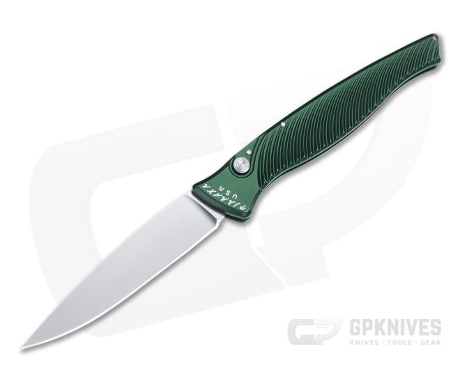 Piranha P16 DNA Mirror S30V Green Slim Button Lock Automatic - PRN-16G