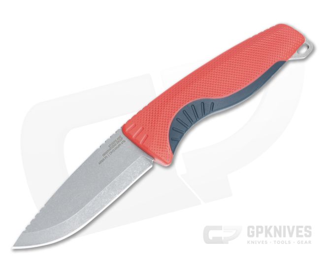 SOG Aegis FX Rescue Red and Indigo Stonewashed 4116 Outdoor Fixed Blade 17-41-03-57 - SOG-17-41-03-57
