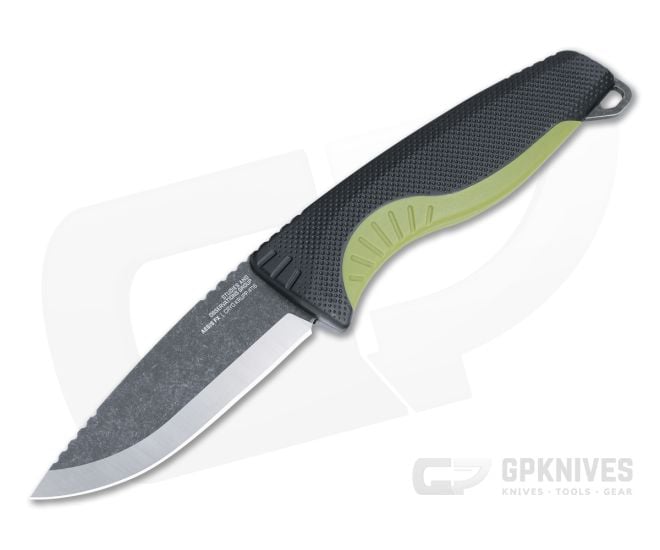 SOG Aegis FX Black and Moss Black Stonewashed 4116 Outdoor Fixed Blade 17-41-04-57 - SOG-17-41-04-57