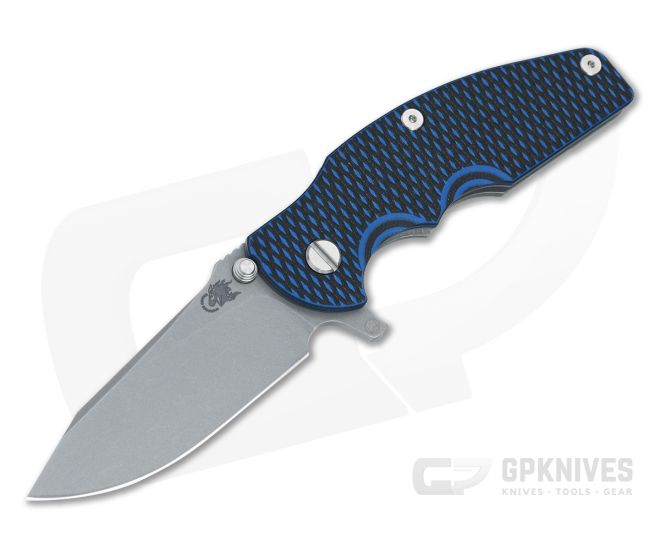 Hinderer Jurassic Hollow Ground Slicer Blue/Black G10 WF - HK-1701