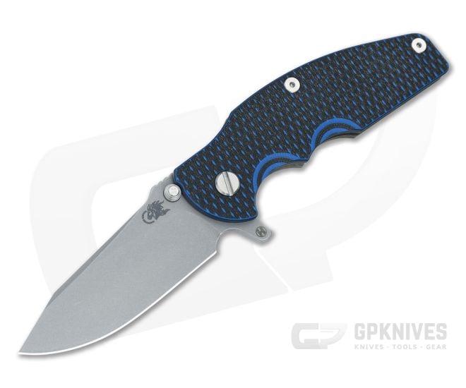Hinderer Jurassic Hollow Ground Slicer Blue/Black G10 Battle Bronze - HK-1704