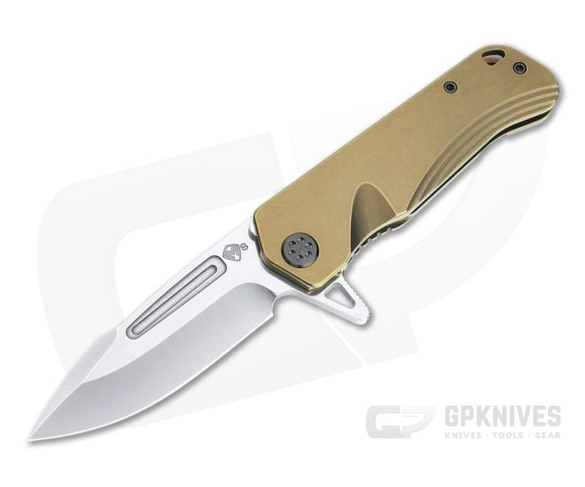 Medford Proxima Flipper Harpoon Tumbled S35VN Tumbled Bronze Titanium Folder - MKT-MKT170