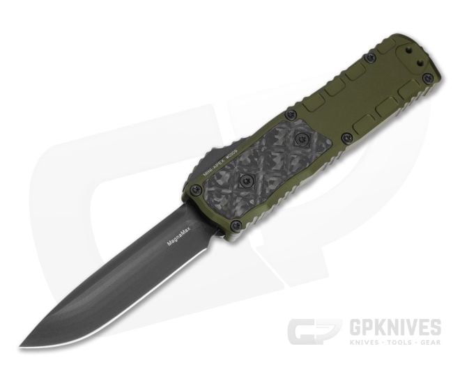 Guardian Tactical Mini Apex OD Green Aluminum Carbon Fiber Inlay MagnaMax Black Tactical OTF Automatic Knife (3.10" Blade) 17-2111-ODG - GT-172111-ODG